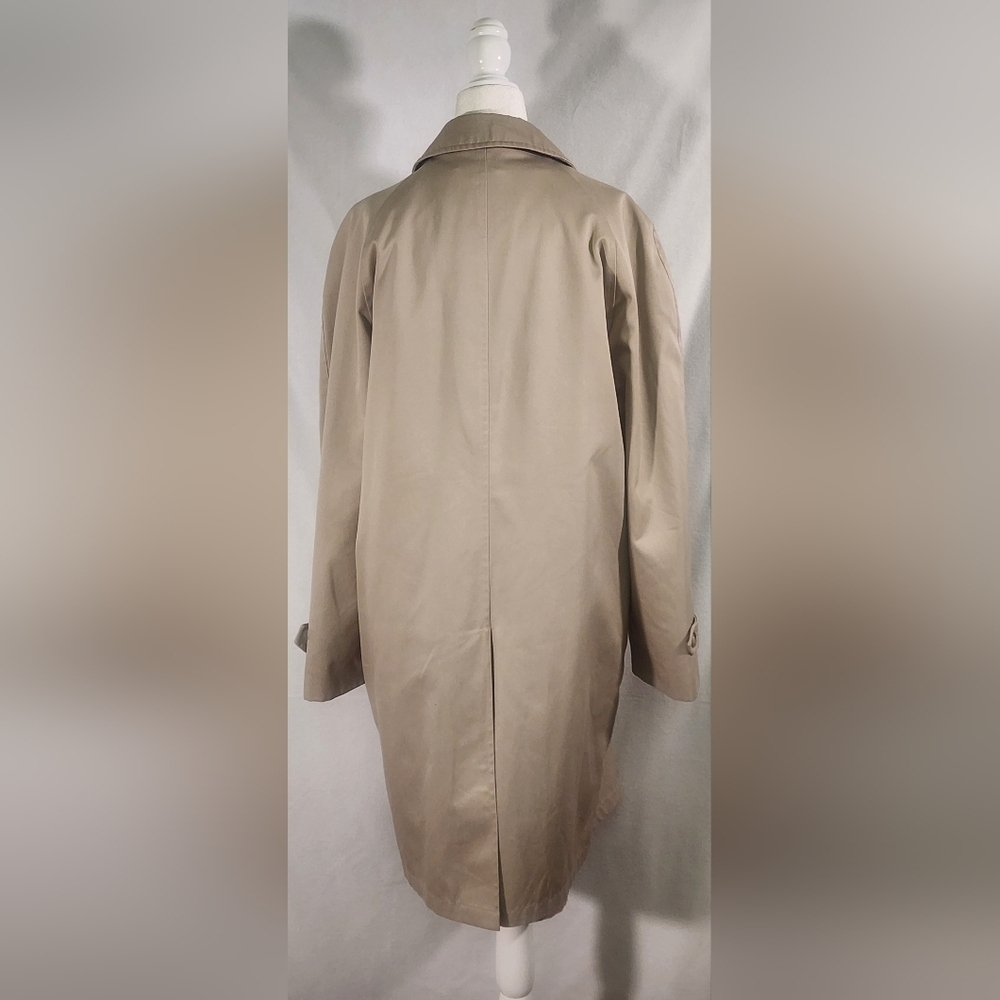Stormport Vintage Tan Trench Coat Jacket With Soft Interior Liner Size 4… - Picture 6 of 16